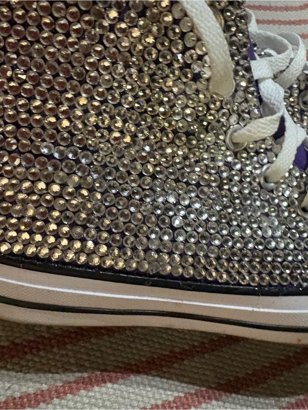 Converse Purple Rhinestone High-Top Sneakers for Women - Picture 9 of 9